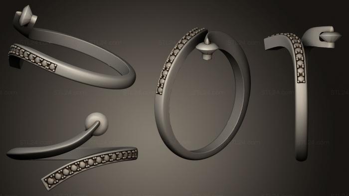 Ювелирные перстни и кольца (Кольцо 019, JVLRP_0127) 3D модель для ЧПУ станка